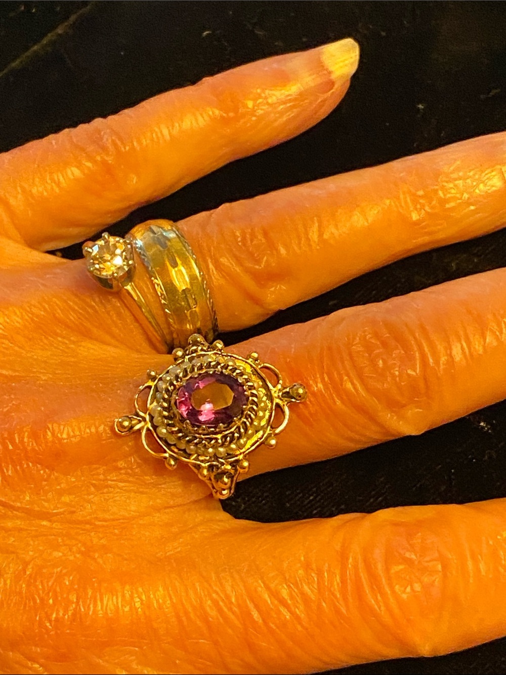 14 K Victorian Amethyst Ring - Picture 7 of 7